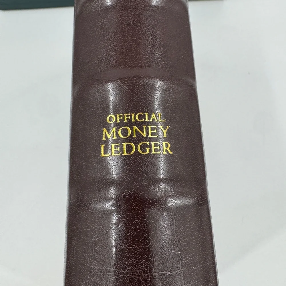 World Reserve Monetary Exchange‎ Money Ledger Binder Burgundy Gold Foil